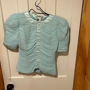 Talbots chiffon and satin blouse